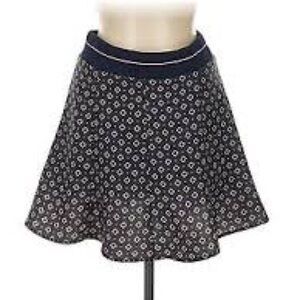 Zara Trafaluc Blue A-Line Knit Pleated Mini Skirt | Size L
